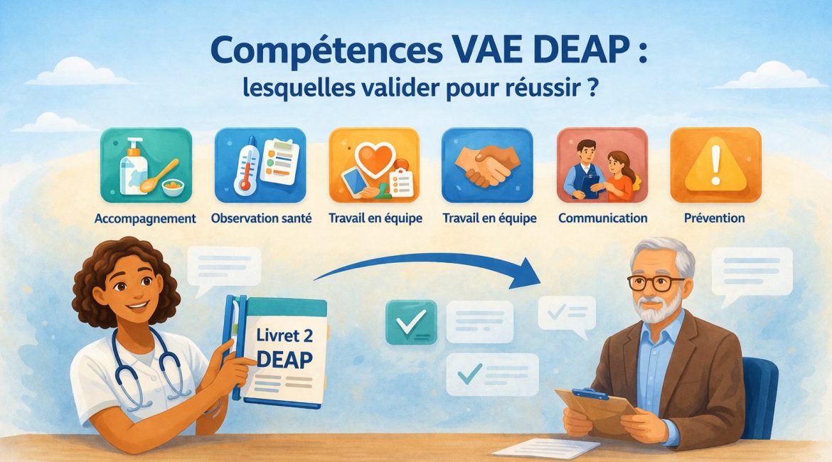 Quelles compétences valider pour réussir une VAE auxiliaire de puériculture (DEAP) ? 1 compétences VAE DEAP à valider pour réussir auxiliaire de puériculture livret 2