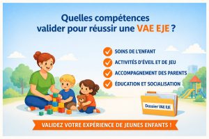 compétences VAE EJE : soins de l’enfant, activités d’éveil, accompagnement des parents et socialisation