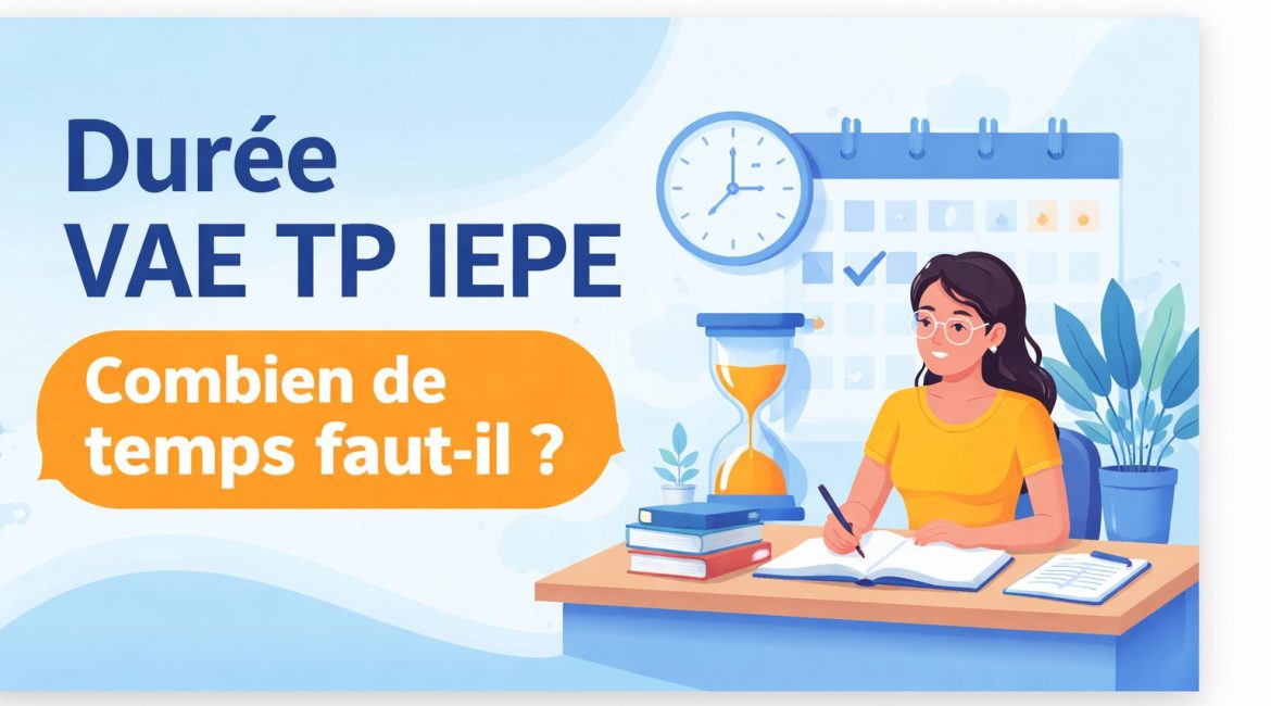 Durée d'une VAE TP IEPE 1 Durée VAE TP IEPE combien de temps faut-il validation des acquis petite enfance préparation dossier et jury