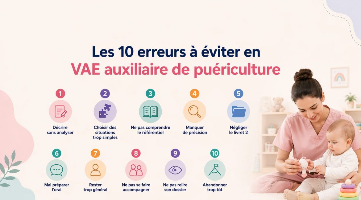Les 10 erreurs à éviter en VAE auxiliaire de puériculture 1 Erreurs VAE auxiliaire puericulture les 10 erreurs à éviter pour réussir son DEAP