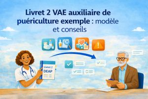 livret 2 VAE auxiliaire de puériculture exemple modèle dossier DEAP et rédaction livret 2