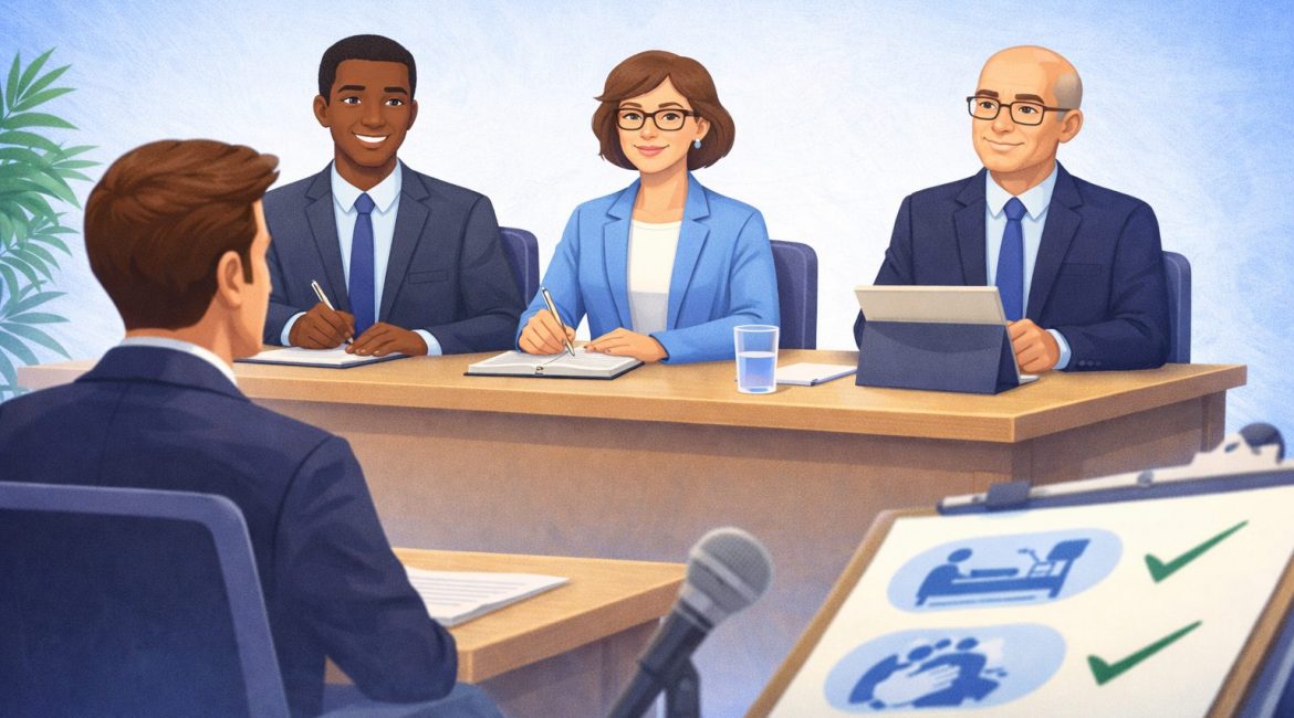 Entretien jury VAE TP IEPE : comment bien se préparer ? 1 Entretien jury VAE TP IEPE candidat face au jury préparation oral petite enfance validation des compétences