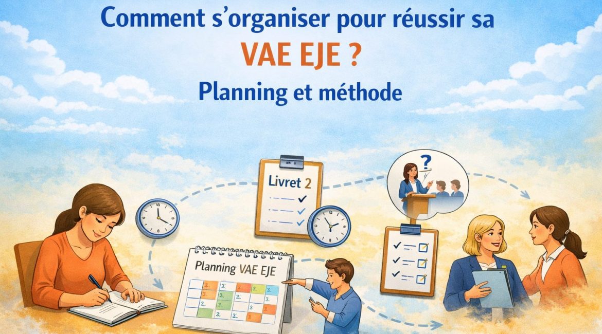 Comment s’organiser pour réussir sa VAE EJE ? Planning et méthode 1 organisation VAE EJE planning et méthode pour réussir sa validation des acquis éducateur jeunes enfants