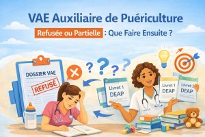 vae auxiliaire de puériculture refusée ou partielle que faire après échec VAE DEAP