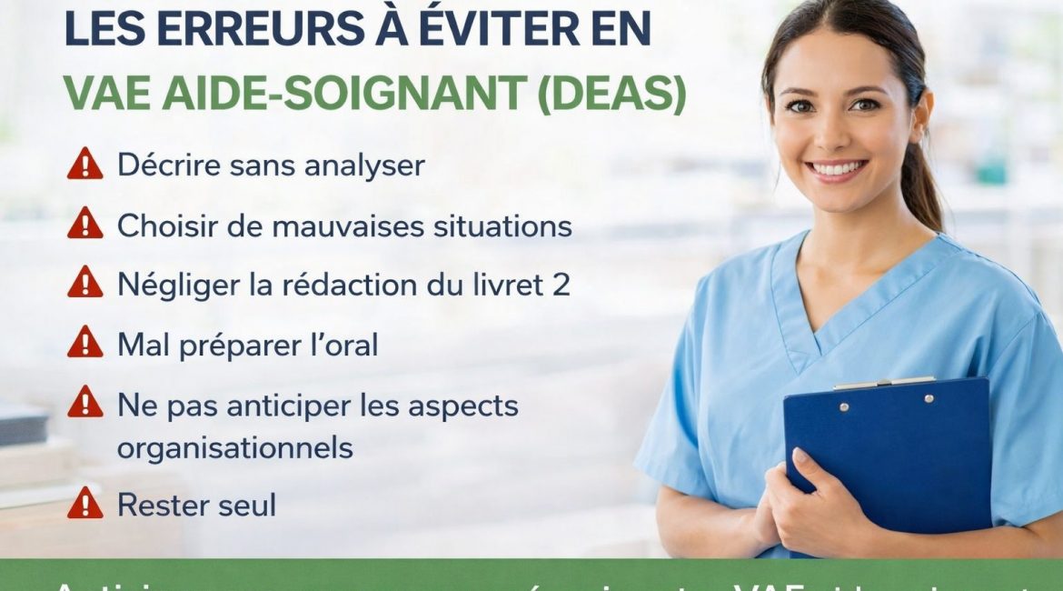 les erreurs à éviter en VAE aide-soignant DEAS