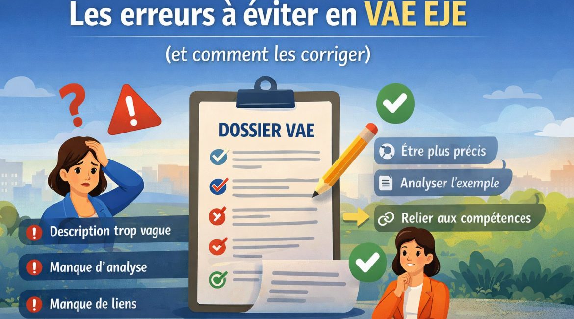Les erreurs à éviter en VAE EJE (et comment les corriger) 1 erreurs VAE EJE comment les corriger livret 2 erreurs frequentes validation educateur jeunes enfants
