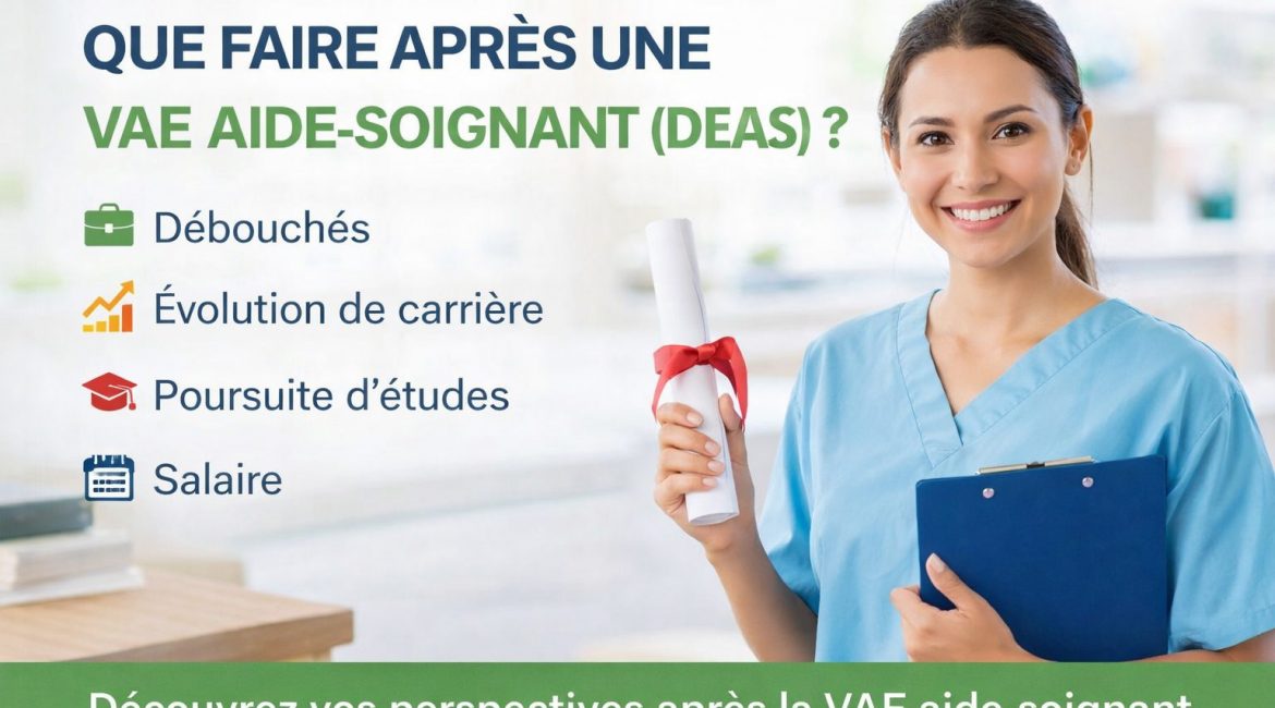 Que faire après une VAE aide-soignant DEAS débouchés évolution carrière salaire aide-soignant