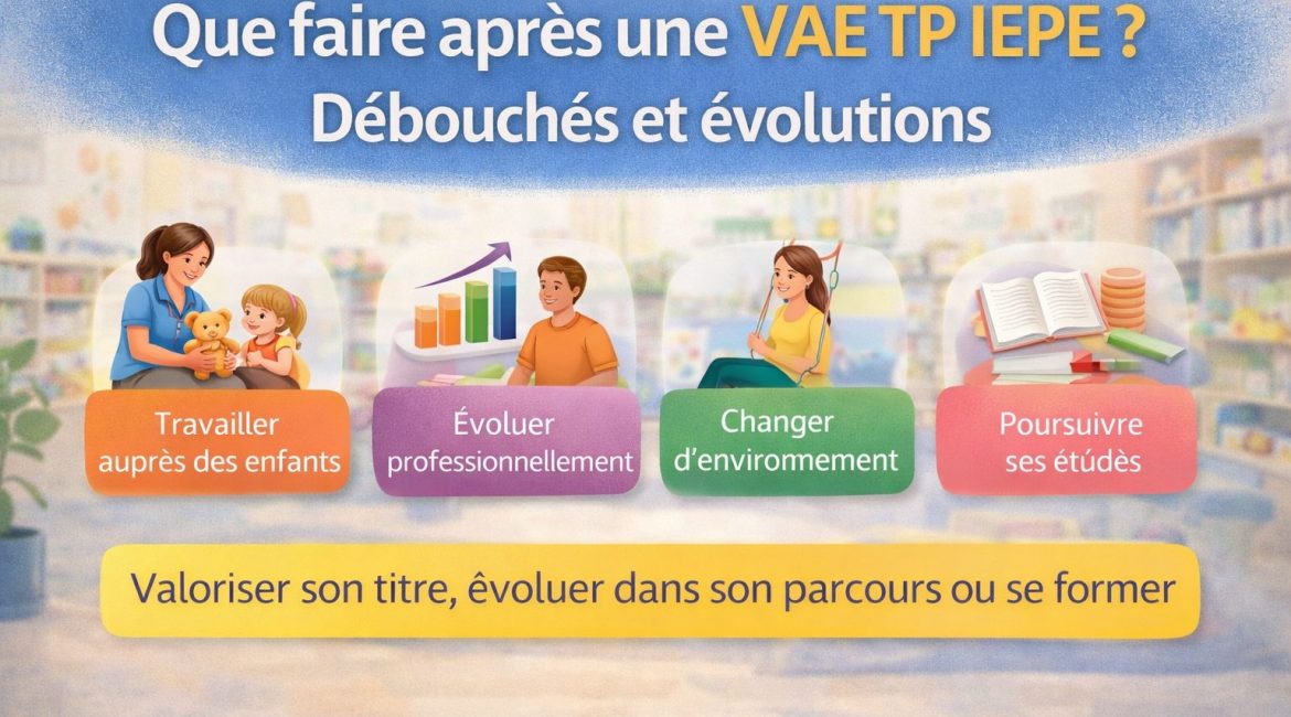 que faire après une vae tp iepe débouchés et évolutions