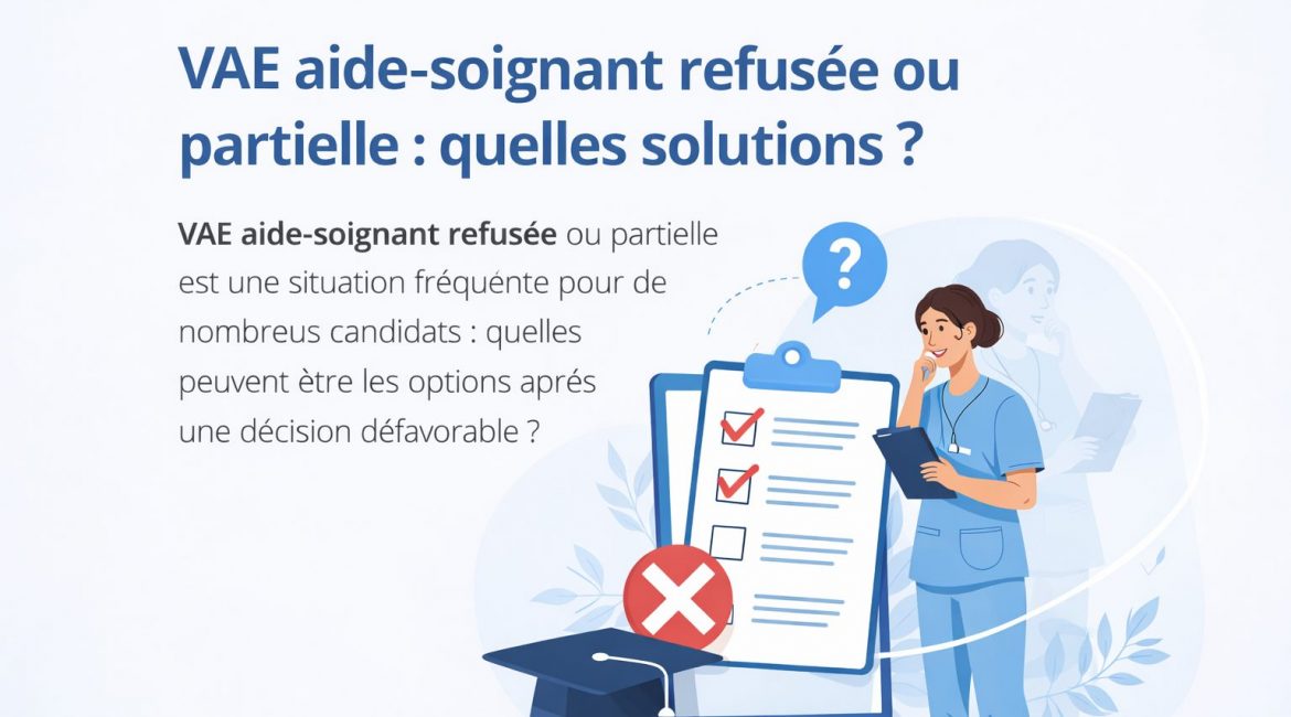 VAE aide-soignant refusée ou partielle solutions après passage devant le jury
