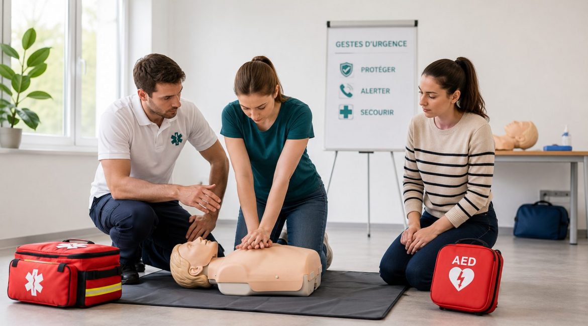 Comment bien préparer sa formation AFGSU ? Conseils pour réussir dès le premier jour 1 Préparer une formation AFGSU : participants en exercice de gestes d’urgence lors d’une session pratique